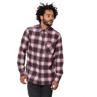 Jack Wolfskin Long Sleeve Shirt Light Valley Burgundy Men